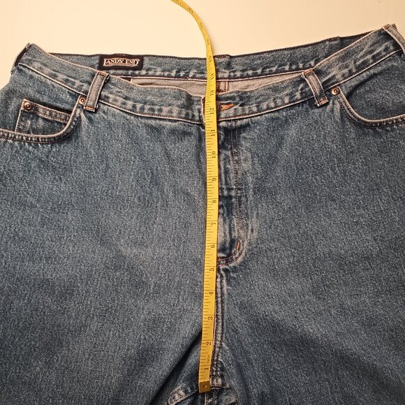 Lands' End Jeans Size 18WP High Rise Tapered Leg Medium Wash 100% Cotton - Picture 7 of 9